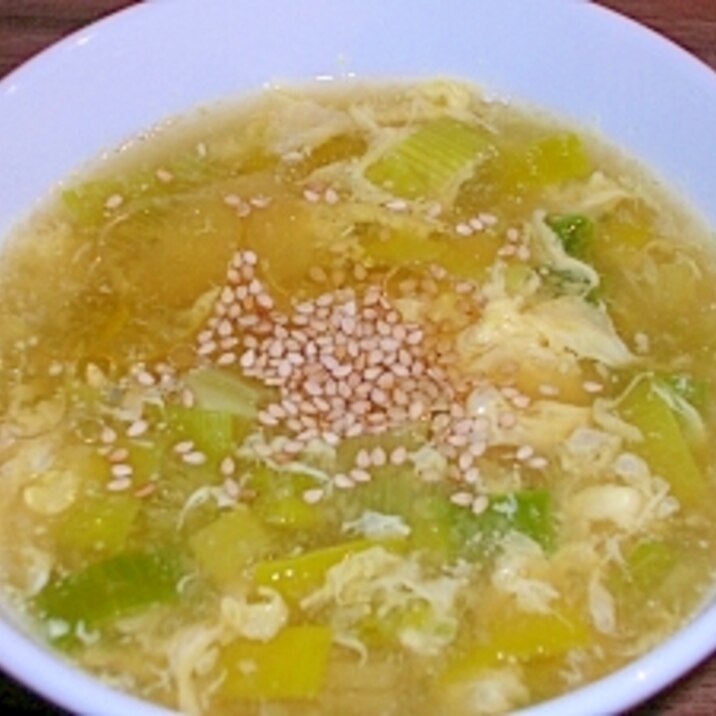 風邪撃退 ねぎと卵のとろり ん中華風スープ レシピ 作り方 By はなはな桜 楽天レシピ